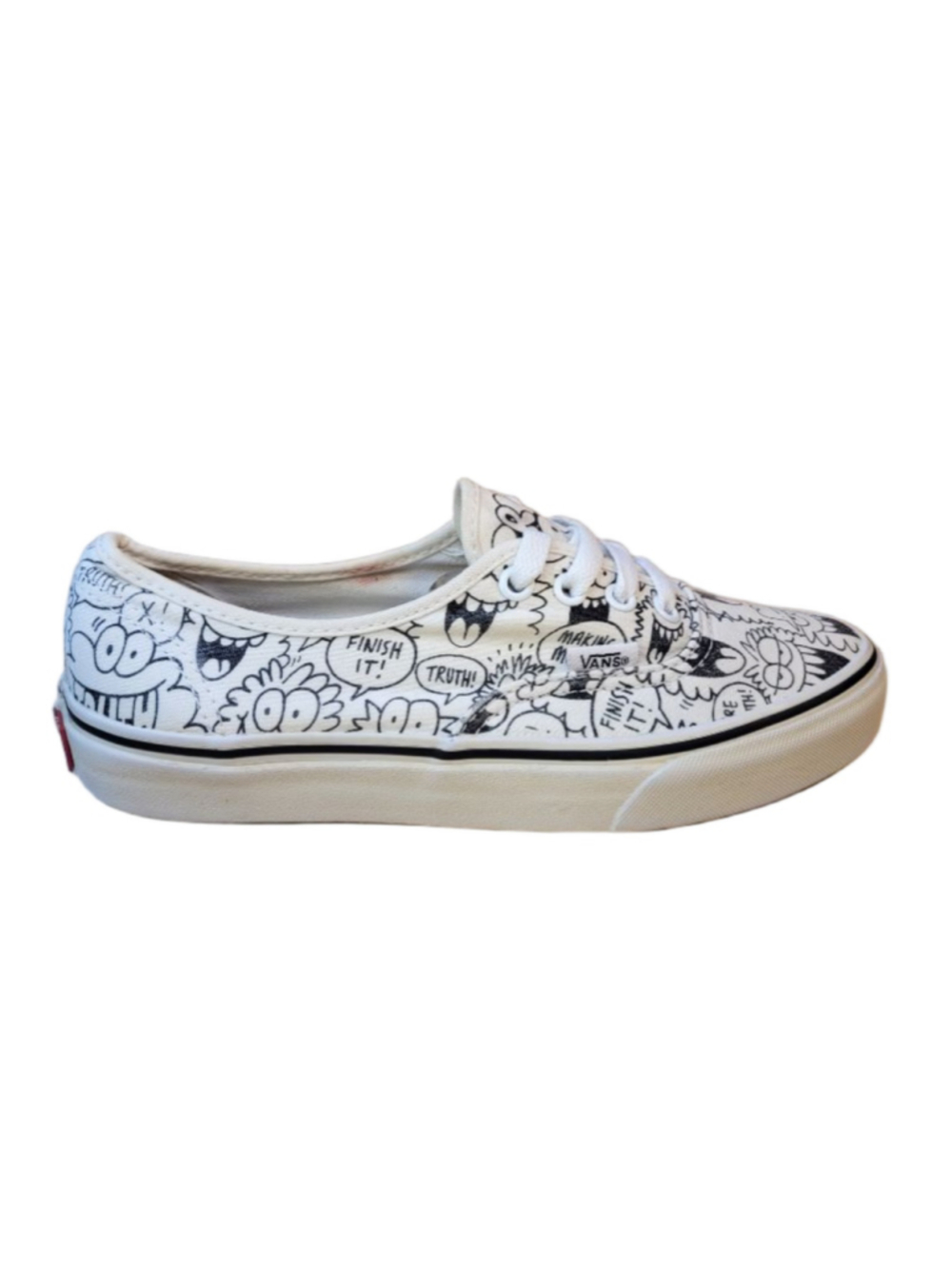 Vans X Truth By Kevin Lyons White and Black Graphic Canvas Sneakers